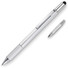 Penna touch in ABS con righello livella e cacciavite colore argento opaco