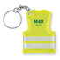 Portachiavi con gilet catarifrangente colore giallo neon