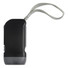 Torcia dinamo in ABS con 2 LED colore nero