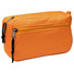 Beauty case con tasca frontale e zip colore arancio