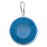 Bicchiere in silicono con portapillole e moschettone colore blu