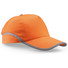 Cappello 5 segmenti in cotone con bordatura riflettente colore arancio KC6403-10