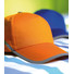 Cappello 5 segmenti in cotone con bordatura riflettente colore arancio