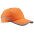 Cappello 5 segmenti in cotone con bordatura riflettente colore arancio