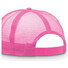 Cappello a 5 pannelli con chiusura a strappo e rete colore fucsia neon