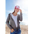 Cappello a 5 pannelli con chiusura a strappo e rete colore fucsia neon
