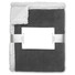 Coperta in pile con inserti in sherpa colore grigio