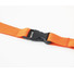 Lanyard da collo con moschettone e funzione antistrozzo colore arancio