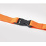 Lanyard da collo con moschettone e funzione antistrozzo colore arancio