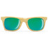 Occhiali da sole con montatura in PC effetto legno colore legno MO9022-40