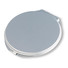 Specchietto in alluminio con riflesso normale e ingrandito colore argento opaco