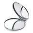 Specchietto in alluminio con riflesso normale e ingrandito colore argento opaco