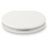 Specchietto rotondo in PU con chiusura magnetica colore bianco