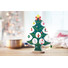 Albero di Natale in legno con 12 decorazioni in confezione colore verde