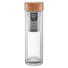 Borraccia con doppio strato in vetro e coperchio in bamboo colore trasparente MO9420-22