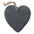 Decorazione in ardesia a forma di cuore colore nero MO9359-03