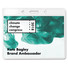 Porta badge trasparente 10x8cm colore trasparente