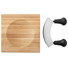 Set formaggio con tagliere e coltello in bamboo colore legno MO9414-40