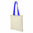 Borsa shopper in cotone con manici lunghi colorati personalizzabile