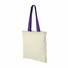 Borsa shopper in cotone con manici lunghi colorati personalizzabile