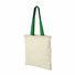 Borsa shopper in cotone con manici lunghi colorati personalizzabile
