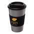 Tazza termica Americano® da 350 ml con grip - colore Argento/Nero