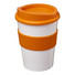 Tazza Americano® medio da 300 ml con grip - colore Bianco/Arancio