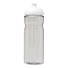 Borraccia sportiva H2O Base® con coperchio a cupola - colore Trasparente/Bianco