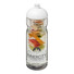 Borraccia sportiva H2O Base® con coperchio a cupola - colore Trasparente/Bianco
