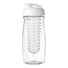 Borraccia sportiva H2O Pulse® da 600 ml con infusore - colore Trasparente/Bianco