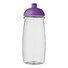 Borraccia sportiva H2O Pulse® con coperchio a cupola - colore Trasparente/Porpora